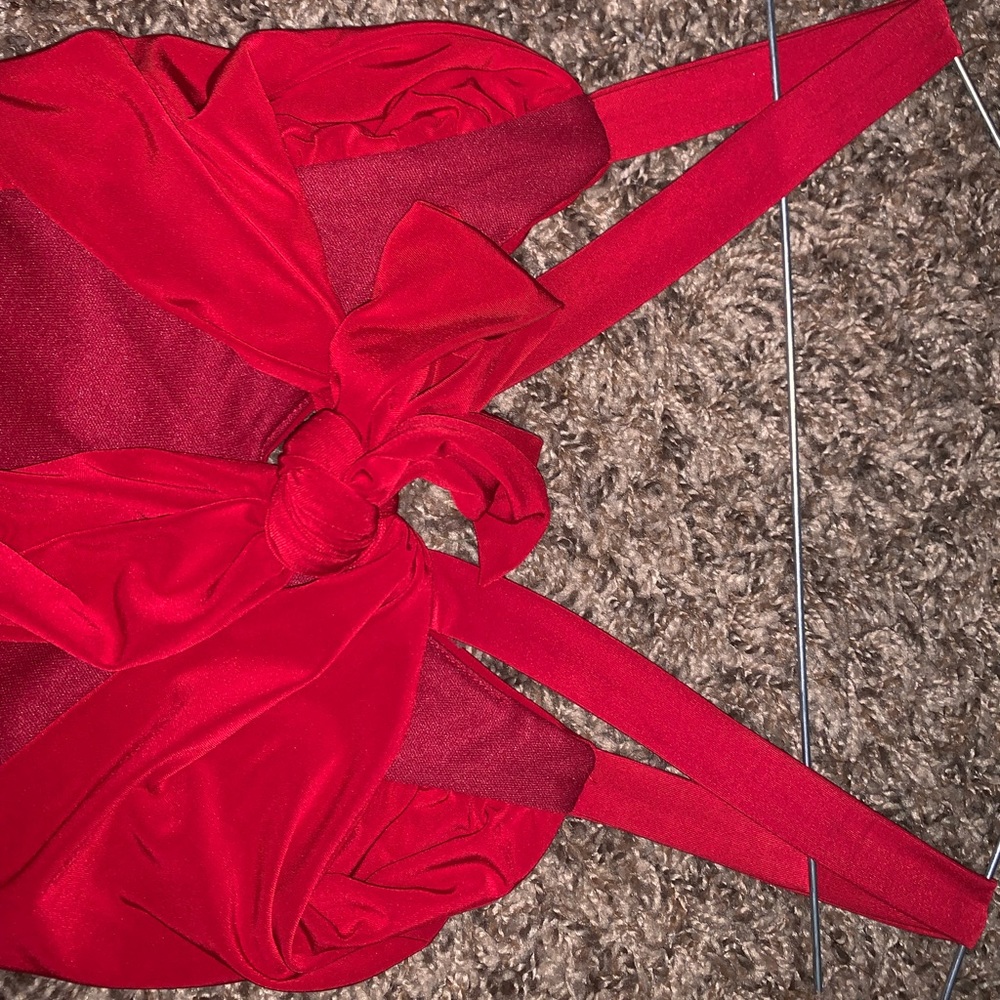 Sexy red bodysuit